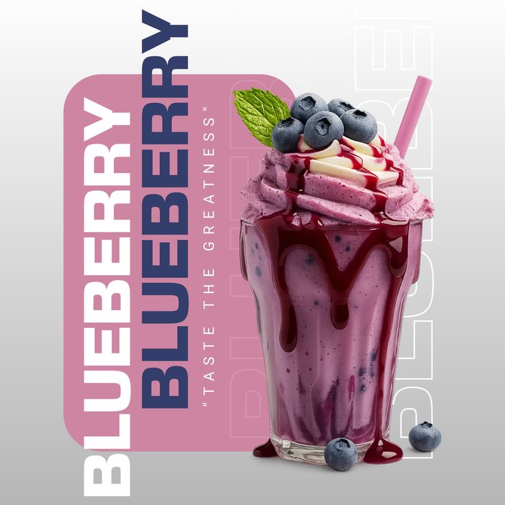Blueberry Milkshake Poster